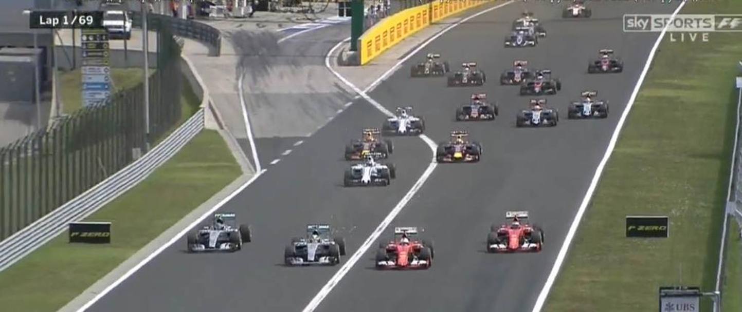 Strepitosa partenza delle Ferrari nel GP d&#39;Ungheria: Vettel e Raikkonen sono riusciti a sopravanzare le due Mercedes di Hamilton e Rosberg